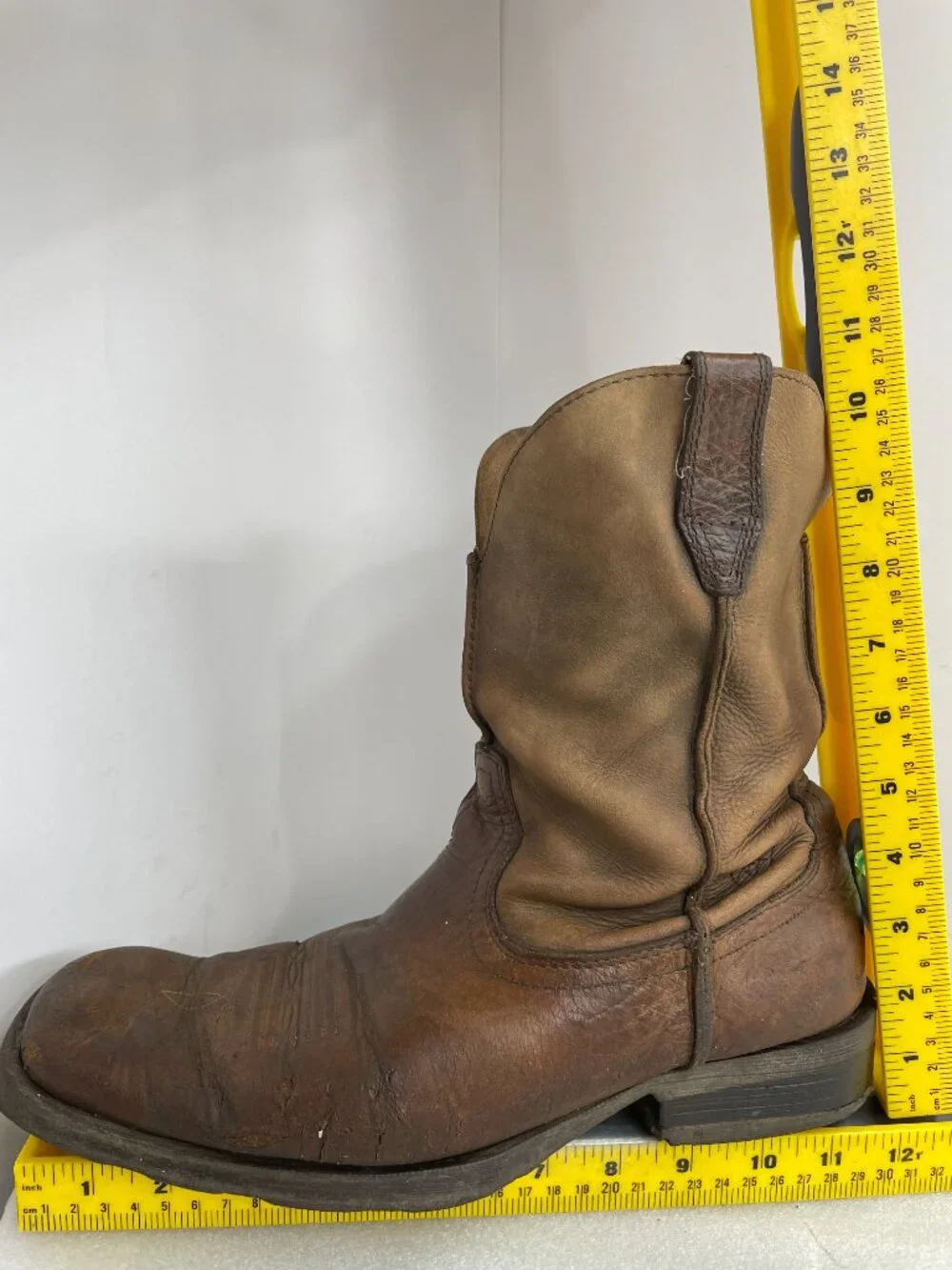 Ariat Rambler Western Brown Leather Wide Square Toe Cowboy Boots Men's 10 EE